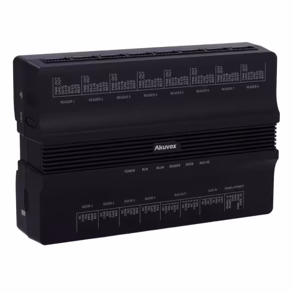 Kaufen AKUVOX AK-A095 Zutrittscontroller PoE – Karte, QR und PIN – 100.000 Benutzer | 200.000 Datensätze – 8 Leser pro Wi