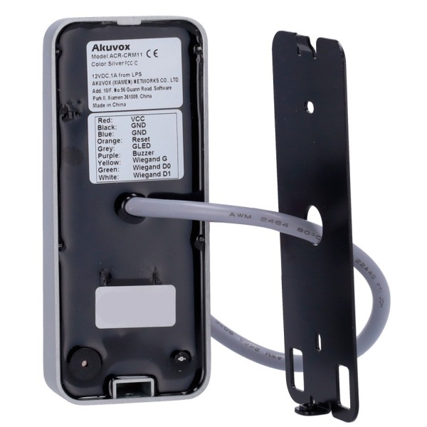 Akuvox AK-ACR-CRM11 Access Reader - Acesso por cartão EM / MF e PIN - LED e indicador acústico - Wiegand 26/34 - CO compatível