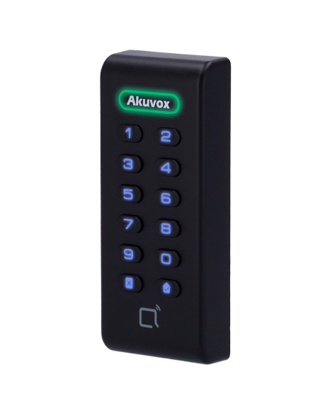 Comprar AKUVOX AK-ACR-CRP11 Lector de acceso - Acceso por tarjeta EM/MF y PIN - Indicador LED y acústico - Wiegand 26/34 - Compa