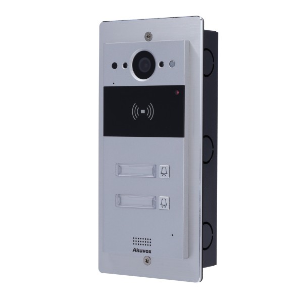 Painel frontal AKUVOX AK-BR-R20B-F e regulam a caixa instalada - específica para Akuvox AK-R20B (K) -XB - Painel: 226 (AL) x 108