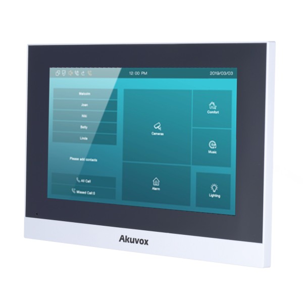 Acquistare AKUVOX AK-C313W-2 Monitor Linux per videocitofono - Schermo TFT da 7" - Audio bidirezionale Crystal Clear - 2 fili