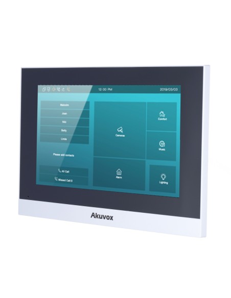 Acquistare AKUVOX AK-C313W-2 Monitor Linux per videocitofono - Schermo TFT da 7" - Audio bidirezionale Crystal Clear - 2 fili