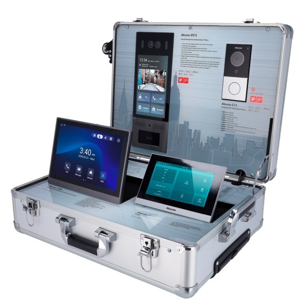 Acquistare AKUVOX AK-DEMOKIT Valigetta espositiva - Videocitofoni Akuvox - Router WiFi e switch PoE - Licenza gratuita Akuvox Cl