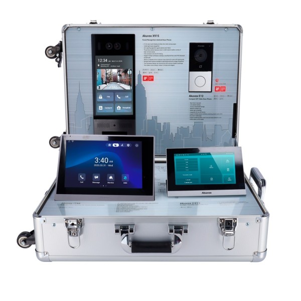 Acquistare AKUVOX AK-DEMOKIT Valigetta espositiva - Videocitofoni Akuvox - Router WiFi e switch PoE - Licenza gratuita Akuvox Cl