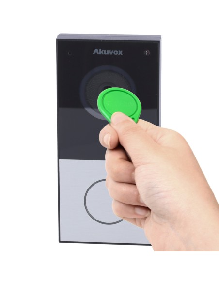 Comprar AKUVOX AK-E12S-2 Videoportero 2 hilos en superficie - Cámara 2 Mpx | Audio bidireccional - Apertura con tarjeta MF, NFC 