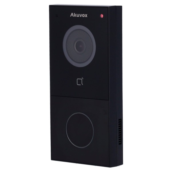 Akuvox AK-E12s-Black Player IP na superfície - Câmera 2 MPX | Áudio bidirecional - abertura com cartão MF, NFC e BLE | 1