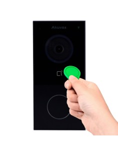 Acheter AKUVOX AK-E12W-BLACK Visiophone IP en saillie - Caméra 2 Mpx | Audio bidirectionnel - Ouverture par carte MF, NFC et 2