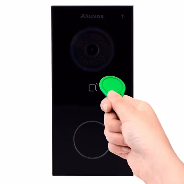 Acheter AKUVOX AK-E12W-BLACK Visiophone IP en saillie - Caméra 2 Mpx | Audio bidirectionnel - Ouverture par carte MF, NFC et
