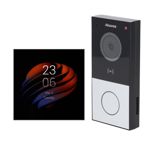 Comprare AKUBELA AK-KIT-E12PS51-POE Kit di domotica e videocitofono Android - IP e WiFi | Placca e monitor - Audio bidirezionale