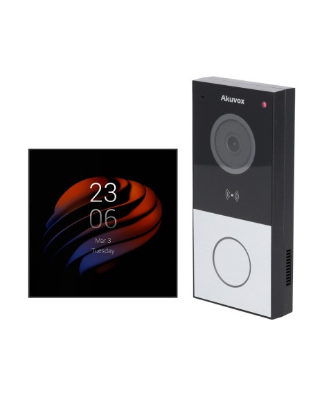 Kaufen AKUBELA AK-KIT-E12PS51-POE Android-Smart-Home- und Video-Türsprechanlagen-Kit – IP & WLAN | Außenstation und Monitor – bi
