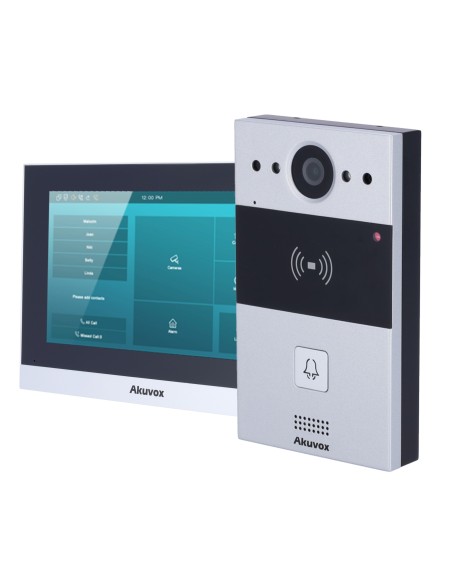 Kaufen AKUVOX AK-KIT02-2 Linux-Video-Türsprechanlagen-Set – 2-Draht & WLAN | Außenstation und Monitor – kristallklarer Zwei-Wege