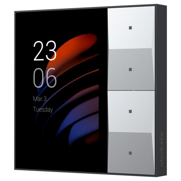 Akubela AK-KS41-KNX-EU Linux Monitor para Domótica - Tela TFT de 3,27 & quot - de áudio bidirecional | Monitor de operador de po