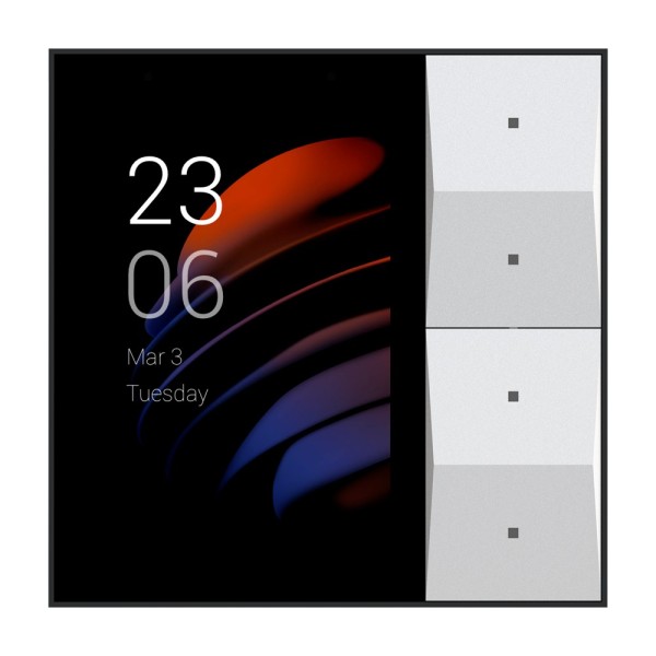 Akubela AK-KS41-KNX-EU Linux Monitor para Domótica - Tela TFT de 3,27 & quot - de áudio bidirecional | Monitor de operador de po