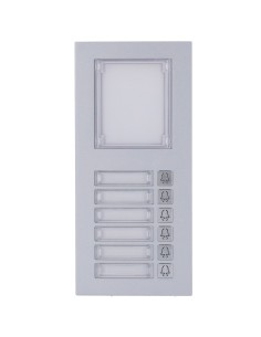 Módulo de extensão AKUVOX AK-MD6 - 6 Botão e painel de informações - Compatível com conexão AK-R20B-XB e AK-R20K - RS485 -  2