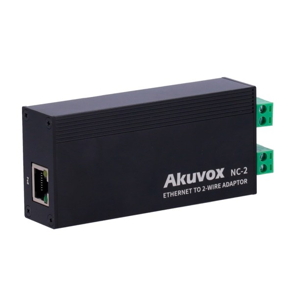 Kaufen AKUVOX AK-NC-2 IP-zu-2-Draht-Konverter – 1 2-Draht-Gruppe – 1 TCP/IP-Gruppe mit RJ45 | PoE-Ausgang – versorgt das Gerät
