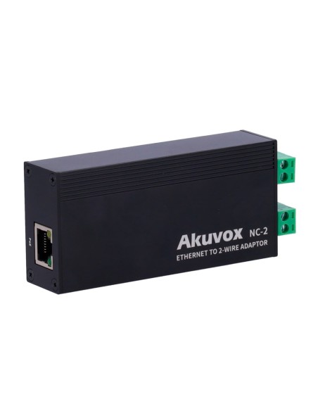 Kaufen AKUVOX AK-NC-2 IP-zu-2-Draht-Konverter – 1 2-Draht-Gruppe – 1 TCP/IP-Gruppe mit RJ45 | PoE-Ausgang – versorgt das Gerät
