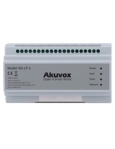 Kaufen AKUVOX AK-NS-LP-2 Verteiler für Mehrfamilienhäuser, 2-Draht-LP – Versorgt bis zu 26 Monitore mit WLAN – Anschluss des Ver