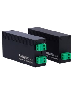 Comprar AKUVOX AK-NX-2 Kit conversor IP a 2 hilos - 1 grupo de 2 hilos - 1 grupo TCP/IP con RJ45 | Entrada y salida PoE - Alimen