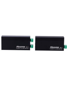 Akuvox AK-NX-2 KIT 2-WIRE CONVERTER IP - 1 grupo de 2 fios - 1 grupo TCP / IP com RJ45 | Entrada e saída Poe - Feeding Dispo 2