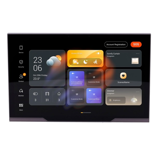 Akubela AK-PH81-PH81-POE-St Monitor Android 12.0 para Automação Home - Tela TFT de 10 & Quot | Aplicações de terceiros - Áudio B
