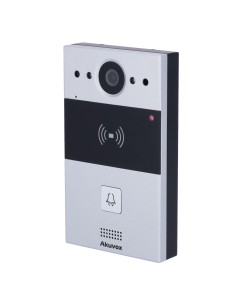Akuvox AK-R20A Video Player na superfície - câmera 2 MPX | Audio bidirecional - abertura com cartão EM / MF e NFC | 2 relés -