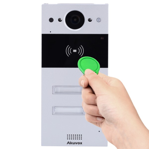 Akuvox AK-R20B-2B Vídeo Pay Page de Gestão IP - Câmera 2 MPX | Audio bidirecional - abertura com cartão EM / MF e NFC | 2 relé