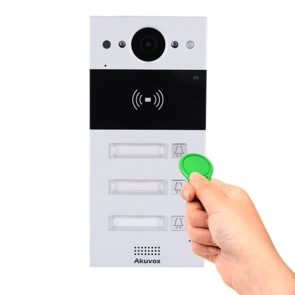 Acheter AKUVOX AK-R20B-3B Interphone vidéo IP en saillie - Caméra 2 Mpx | Audio bidirectionnel - Ouverture par carte EM/MF et NF