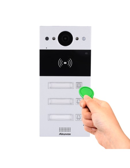 Kaufen AKUVOX AK-R20B-3B IP-Video-Türsprechanlage zur Aufputzmontage – 2-Mpx-Kamera | Bidirektionales Audio – Öffnung per EM/MF-