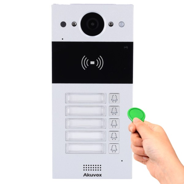 Acheter AKUVOX AK-R20B-5B Visiophone IP en saillie - Caméra 2 Mpx | Audio bidirectionnel - Ouverture avec cartes EM/MF et NFC