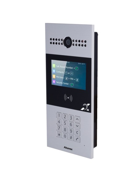 Acheter AKUVOX AK-R28A-BIM Interphone vidéo IP - Caméra 2 Mpx | Audio bidirectionnel et BIM - Ouverture avec carte EM/MF et code