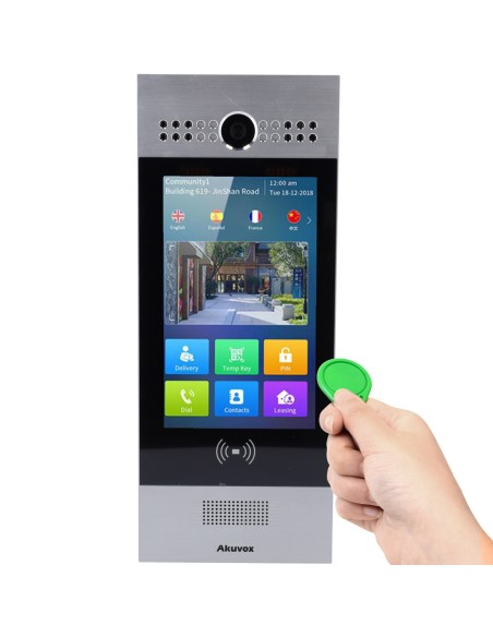 Kaufen AKUVOX AK-R29S IP-Video-Türsprechanlage – 3-Mpx-Kamera | Bidirektionales Audio und Video – Gesichtserkennung, Karte, PIN 