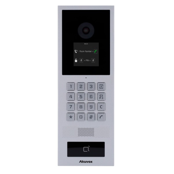 Akuvox AK-S532 Vídeo de pagamento de IK IK08 - Câmera 2 MPX | Áudio Bidirecional - Em / MF Cartão, NFC, BLE e PIN | 2 relés