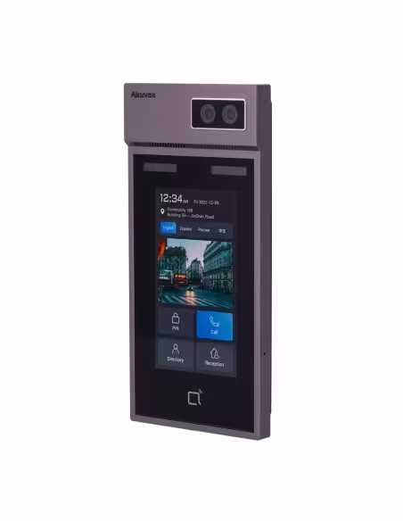 Acheter AKUVOX AK-S535 Visiophone IP antivandale IK08 - Caméra 2 Mpx/1 Mpx | Audio bidirectionnel - Reconnaissance faciale, cart