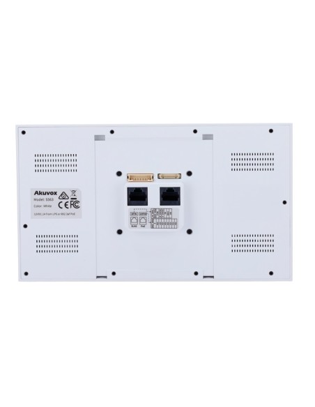 Akuvox AK-S563-White Monitor Android 12.0 para player de vídeo - 8 & quot screen IPS - Cristal de áudio bidirecional | Fácil 