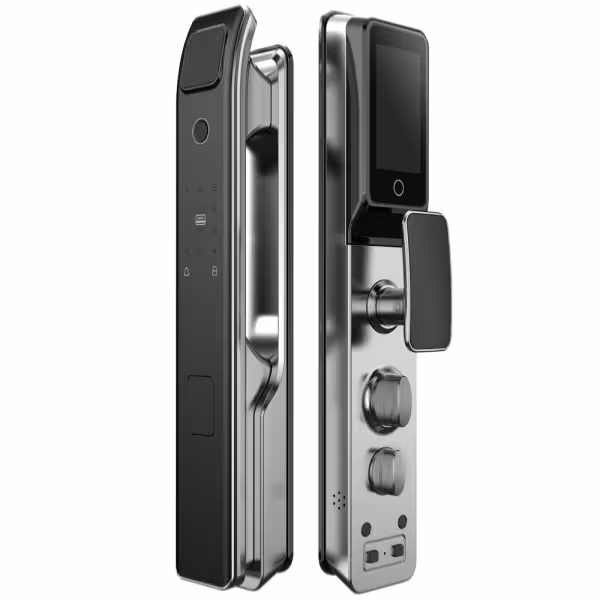 Kaufen AKUBELA AK-SL50 Smartes Türschloss mit Video-Türsprechanlage – Fingerabdruck, Karte und PIN – 50 Benutzer | WLAN – 2‑MP-K