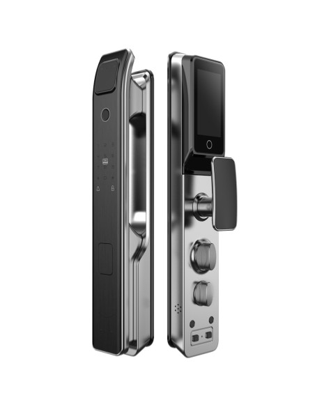 Akubela AK-SL50 Bloqueio inteligente com entrada de porta de vídeo - Pegada, Cartão e Pin - 50 usuários | Wi-Fi - câmera 2 MPX e