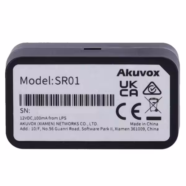 Acheter AKUVOX AK-SR01 Module de porte sécurisée - Format compact pour boîtiers d’encastrement - Communication RS485 | Entrée de