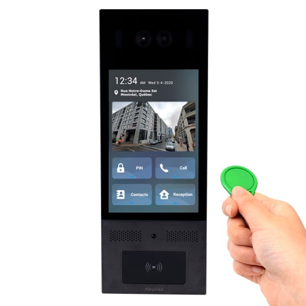 Comprar AKUVOX AK-X915S Videoportero IP antivandálico IK10 - Doble cámara 2 Mpx | Audio bidireccional - Facial, tarjeta, PIN, BL