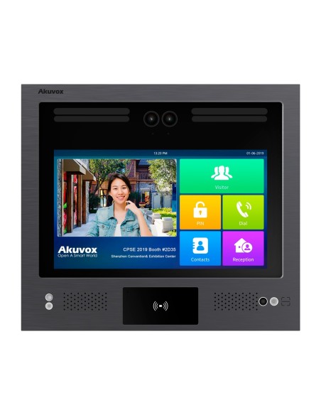 Akuvox AK-X916S-L Vídeo Playton IP IP Anti-Vandal IK08 - Double Camera 2 MPX | Vídeo de áudio e bidirecional - facial, cartão, p