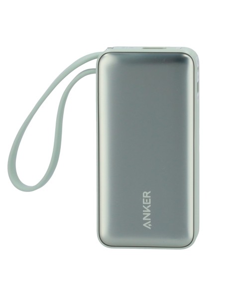 Kaufen ANKER ANK-1259-G Anker Powerbank mit LCD-Display – Kapazität 10000 mAh | Farbe Grün – Eingänge: integriertes Kabel, Ansch