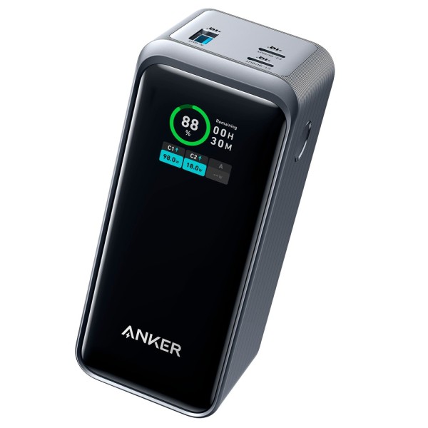 Acheter ANKER ANK-1336-B Batterie externe Anker avec écran - Capacité 20000mAh - Entrées 2x USB-C - Sorties 2x USB-C, USB-A - Ca