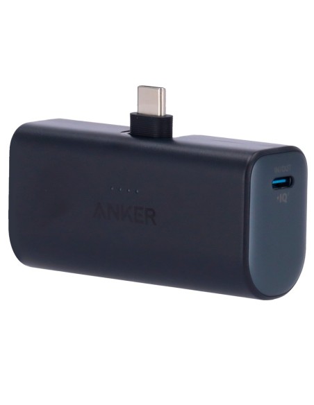 Anker Ank-1653-B Anker Mini Bank Power - Capacidade de 5000mAh - Bilhetes do Conector USB-C, USB-C - Saídas de Cabos Integradas,
