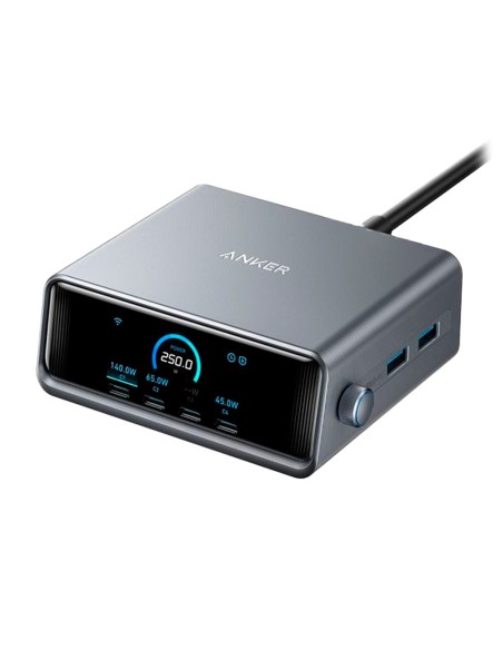 Anker Ank-234-Wcharger-250W2A4C-B Anker - Carregador de Desktop - 250W Power - 4x Saídas USB-C, 2x USB-A - Carregar 4 Disputa