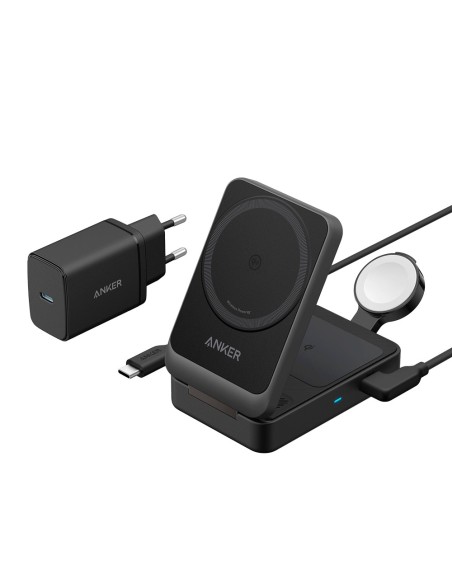 Anker Ank-2557-3-em-1-B carregador sem fio 3 em 1 Anker - Magsafe Technology - Rápido Cargo: iPhone, Airpods, Apple Watch - CA