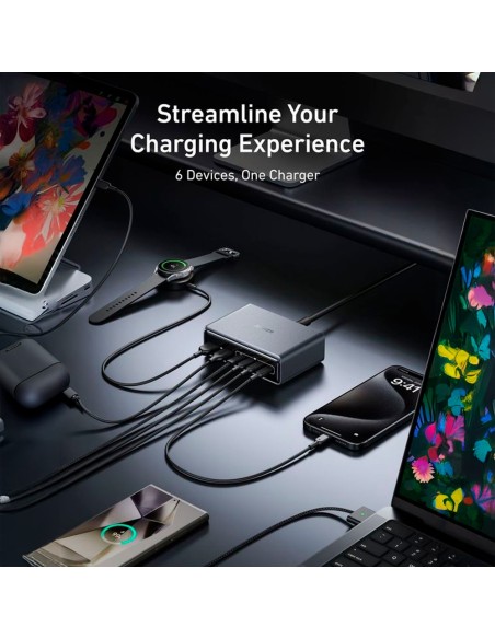 Comprar ANKER ANK-268-WCHARGER-200W2A4C-B Anker - Cargador de escritorio - Potencia 200W - Salidas 4x USB-C, 2x USB-A - Carga 4 