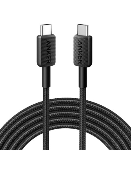 Comprar ANKER ANK-310-USBC-USBC-180-B Anker - Cable USB2.0  - USB-C a USB-C - Cable de nylon trenzado - Longitud 1.8m - Carga rá