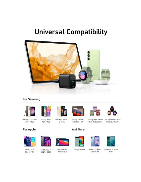 Comprar ANKER ANK-312-WCHARGER-25W1C-B Anker - Cargador USB - Potencia 25W - Carga rápida  - Salida USB-C - Color negro ANK-312-