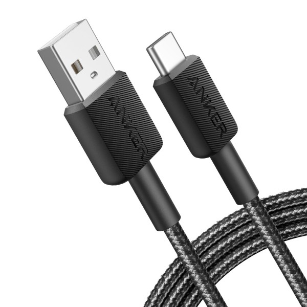 Kaufen ANKER ANK-322-USBA-USBC-180-B Anker – USB2.0-Kabel – USB-A auf USB-C – geflochtenes Nylonkabel – Länge 1.8m – Schnelllade