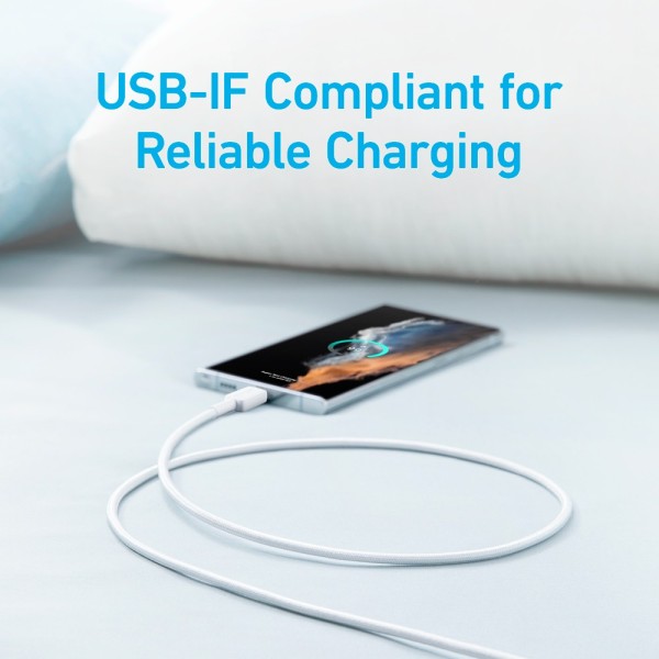 Acheter ANKER ANK-322-USBA-USBC-180-W Anker - Câble USB2.0 - USB-A vers USB-C - Câble en nylon tressé - Longueur 1.8m - Charge r