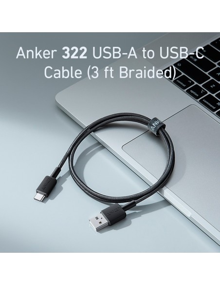 Comprar ANKER ANK-322-USBA-USBC-90-B Anker - Cable USB2.0  - USB-A a USB-C - Cable de nylon trenzado - Longitud 0.9m - Carga ráp